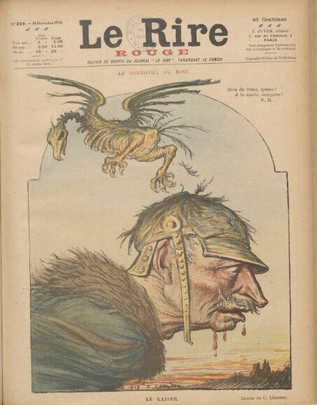 « LE KAISER » - Illustration extraite du Rire, 16 novembre 1918.
