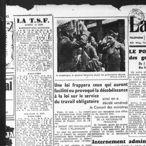 Départ des ouvriers français pour le STO en Allemagne en 1942 Paris WW2 