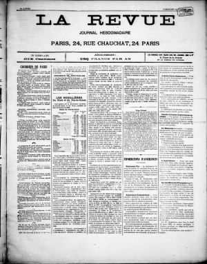 La Revue | RetroNews - Le site de presse de la BnF