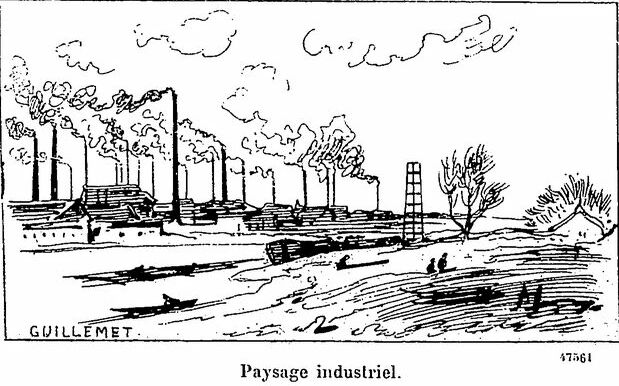 Paysage industriel - Le Journal Amusant 7 mai 1892
