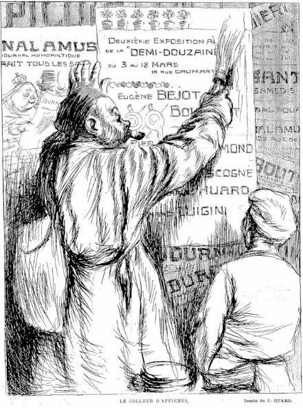 Le colleur d'affiche, par Charles Huard - Le Journal Amusant, 14 avril 1900
