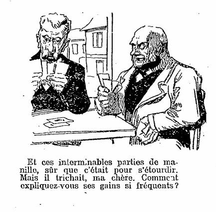 Bande-dessinée intitulée « Les Voisins », par Louis-Denis Valvérane, parue dans Le Pêle-Mêle en février 1909.
R
